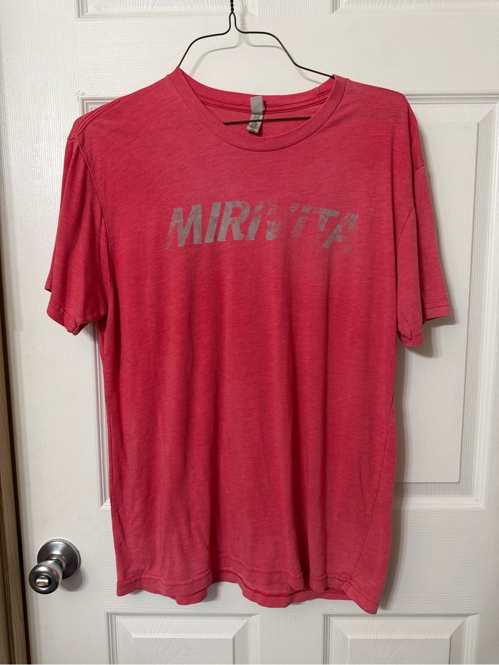 Next Level Apparel Men’s Red Logo Short Sleeve Tee